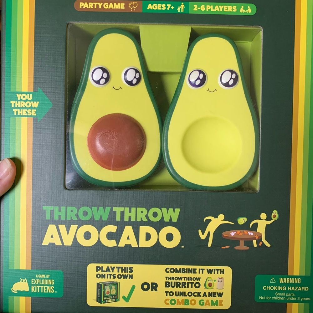 Throw Throw Avocado Card Game by Exploding Kittens - Green